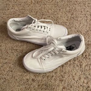 White Old Skool Vans